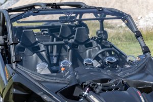 Can-Am Maverick X3 X rs Turbo RR Vented Full Windshield - Rough Country - Scratch Resistant - '20-'23 Can-Am Maverick X3 X rs Turbo RR Vented Full Windshield - Rough Country - Scratch Resistant - '20-'23